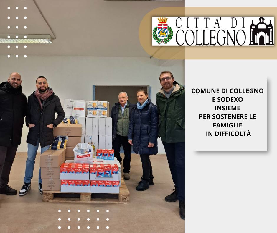 Collegno e Sodexo insieme per aiutare le famiglie in difficoltà